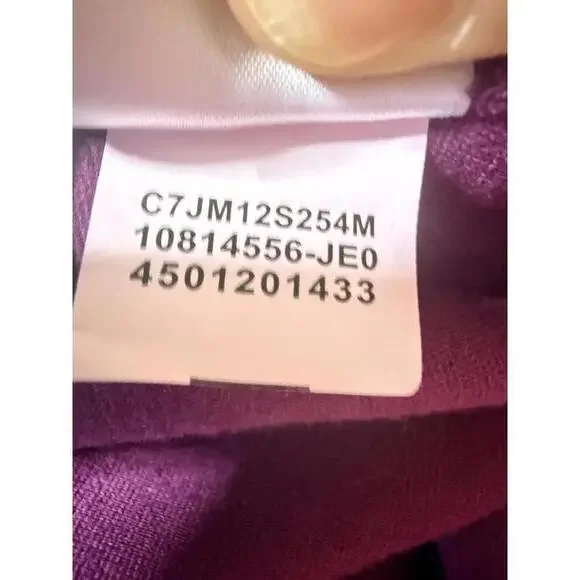 Anne Klein Burgundy Split-Neck Blouse – Size L - Picture 8 of 8